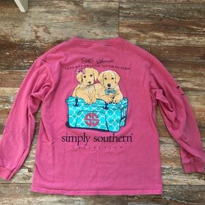Girls simply southern cute doggie top